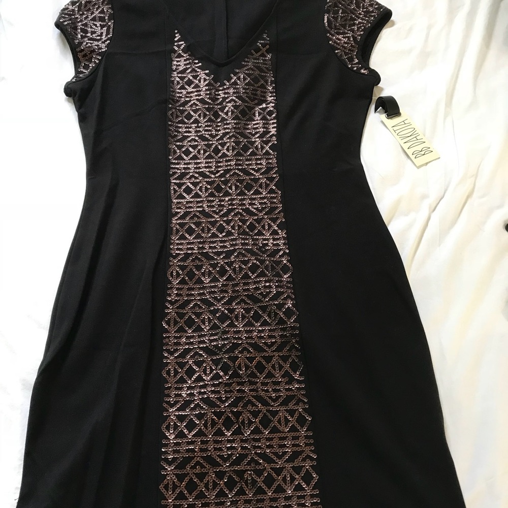 Black sequined lbd by BB Dakota